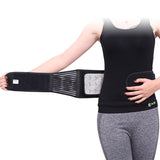 Aolikes Tourmaline Products Self-heating Magnetic Waist Back Support Belt Lumbar Posture Corrector Abdomen Warm Protector - Dollarwoods