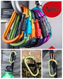 carabiner climbing 8cm locking type d quickdraw carabiner buckle buckle hanging aluminum nut backpack buckle - Dollarwoods