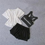 3 Pcs Set Women's Yoga Suit Fitness Clothing Sportswear For Female Workout Sports Clothes Athletic Running Yoga Suit Sets - Dollarwoods
