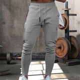 Mens Jogger Sweatpants Man Gyms Workout Fitness Cotton Trousers Male Casual Fashion Skinny Track Pants Zipper design Pants - Dollarwoods