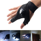 Fishing Magic Strap LED Light Fingerless Glove Flashlight Torch Cover Auto Repair Outdoor Camping Hiking  Luminous - Dollarwoods