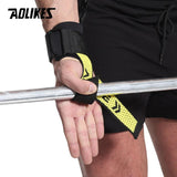 AOLIKES 1 Pair Gym Fitness Weight lifting Grip Straps Dumbbell Hand Grips Training Wrist Support Bands For Barbell Pull Up - Dollarwoods