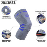 1pc Basketball Knee Brace Compression knee Support Sleeve Injury Recovery Volleyball Fitness sport safety sport protection gear - Dollarwoods
