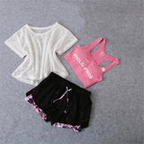3 Pcs Set Women's Yoga Suit Fitness Clothing Sportswear For Female Workout Sports Clothes Athletic Running Yoga Suit Sets - Dollarwoods