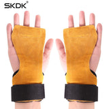 1 Pair Cowhide Hand Grips Gymnastics Gloves Grips Anti Skid Gym Fitness Gloves Weight Lifting Grip Gym Crossfit Trainining - Dollarwoods