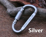 carabiner climbing 8cm locking type d quickdraw carabiner buckle buckle hanging aluminum nut backpack buckle - Dollarwoods