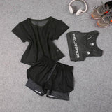 3 Pcs Set Women's Yoga Suit Fitness Clothing Sportswear For Female Workout Sports Clothes Athletic Running Yoga Suit Sets - Dollarwoods