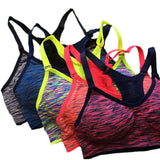 Quick Dry Sports Bra,Women Padded Wirefree Adjustable Shakeproof Fitness Underwear Sports Bras - Dollarwoods