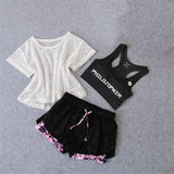 3 Pcs Set Women's Yoga Suit Fitness Clothing Sportswear For Female Workout Sports Clothes Athletic Running Yoga Suit Sets - Dollarwoods