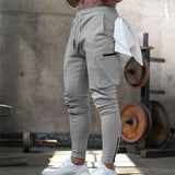 Mens Jogger Sweatpants Man Gyms Workout Fitness Cotton Trousers Male Casual Fashion Skinny Track Pants Zipper design Pants - Dollarwoods