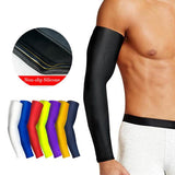 1Pcs Breathable Quick Dry UV Protection Running Arm Sleeves Basketball Elbow Pad Fitness Armguards Sports Cycling Arm Warmers - Dollarwoods