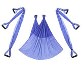 Full Set 6 Handles Anti-gravity Aerial Yoga Hammock Flying Swing Trapeze Yoga Inversion Exercises Device Home Gym Hanging Belt - Dollarwoods