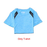 Sexy Yoga Set sports wear for women gym TShirt + Pants Breathable Gym Workout Clothes Compressed Yoga Leggings Sport Suit - Dollarwoods