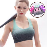Sports Bra High Stretch Breathable Top Fitness Women Padded for Running Yoga Gym Seamless Crop Bra Gradient Sport Bra - Dollarwoods