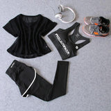 3 Pcs Set Women's Yoga Suit Fitness Clothing Sportswear For Female Workout Sports Clothes Athletic Running Yoga Suit Sets - Dollarwoods