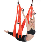 Full Set 6 Handles Anti-gravity Aerial Yoga Hammock Flying Swing Trapeze Yoga Inversion Exercises Device Home Gym Hanging Belt - Dollarwoods