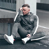 Sport Man Tracksuit Running Gym Men Set Sport Clothing Set Joggers Fitness Bodybuilding Sports Suits Mens Hoodie+Pants Suit Men - Dollarwoods