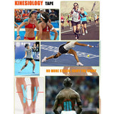 2Size Kinesiology Tape Athletic Tape Sport Recovery Tape Strapping Gym Fitness Tennis Running Knee Muscle Protector Scissor - Dollarwoods