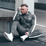 Sport Man Tracksuit Running Gym Men Set Sport Clothing Set Joggers Fitness Bodybuilding Sports Suits Mens Hoodie+Pants Suit Men - Dollarwoods