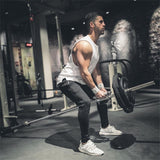 Summer Newest Brand Mens Curved Hem Patchwork Gyms Stringers Vest Bodybuilding Clothing Fitness Man Tanks Tops - Dollarwoods