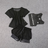 3 Pcs Set Women's Yoga Suit Fitness Clothing Sportswear For Female Workout Sports Clothes Athletic Running Yoga Suit Sets - Dollarwoods