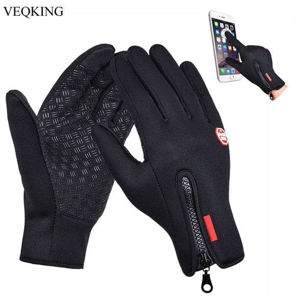 Touch Screen Windproof Outdoor Sport Gloves,Men Women Winter Fleece Thermal Warm Running Gloves,Anti-slip Cycling Gloves - Dollarwoods
