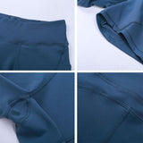 Anti-sweat Plain Sport Athletic Shorts Women High Waisted Soft Cotton Feel Fitness Yoga Shorts with Two Side Pocket - Dollarwoods