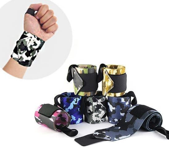 1 Pair  Camouflage nylon stretch wrap protects wrist Weightlifting wristband bandage sports protector wristband - Dollarwoods