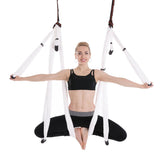 Full Set 6 Handles Anti-gravity Aerial Yoga Hammock Flying Swing Trapeze Yoga Inversion Exercises Device Home Gym Hanging Belt - Dollarwoods