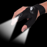 Fishing Magic Strap LED Light Fingerless Glove Flashlight Torch Cover Auto Repair Outdoor Camping Hiking  Luminous - Dollarwoods