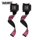 AOLIKES 1 Pair Gym Fitness Weight lifting Grip Straps Dumbbell Hand Grips Training Wrist Support Bands For Barbell Pull Up - Dollarwoods