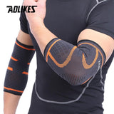 AOLIKES 1PCS Elbow Support Elastic Gym Sport Elbow Protective Pad Absorb Sweat Sport Basketball Arm Sleeve Elbow Brace - Dollarwoods