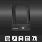 ROCKBROS Bike Bicycle Lock Anti-Theft Bike Motorcycle Lock Fingerprint Lock MTB Road Folding Cycling U Lock Bicycle Accessorie - Dollarwoods