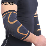 AOLIKES 1PCS Elbow Support Elastic Gym Sport Elbow Protective Pad Absorb Sweat Sport Basketball Arm Sleeve Elbow Brace - Dollarwoods