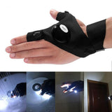 Fishing Magic Strap LED Light Fingerless Glove Flashlight Torch Cover Auto Repair Outdoor Camping Hiking  Luminous - Dollarwoods