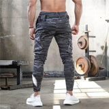 Mens Jogger Sweatpants Man Gyms Workout Fitness Cotton Trousers Male Casual Fashion Skinny Track Pants Zipper design Pants - Dollarwoods