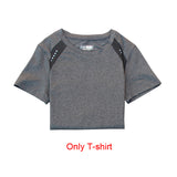 Sexy Yoga Set sports wear for women gym TShirt + Pants Breathable Gym Workout Clothes Compressed Yoga Leggings Sport Suit - Dollarwoods
