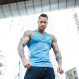 Shirt Sleeveless Sports Top Men Running Vest Male Fitness Tanktop Cotton Mens Bodybuilding Vest Joggers Gym Man Undershirt - Dollarwoods