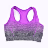 Sports Bra High Stretch Breathable Top Fitness Women Padded for Running Yoga Gym Seamless Crop Bra Gradient Sport Bra - Dollarwoods