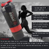 Sports Shaker Bottle Whey Protein Powder Mixing Bottle Sports Nutrition Protein Shaker Fitness Water Bottle With Three-layer - Dollarwoods