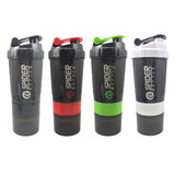 Sports Shaker Bottle Whey Protein Powder Mixing Bottle Sports Nutrition Protein Shaker Fitness Water Bottle With Three-layer - Dollarwoods