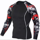 Wolf 3D Printed tshirt Compression Tights Men Fitness Running Shirt Gym Cycling Clothing - Dollarwoods