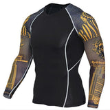 Wolf 3D Printed tshirt Compression Tights Men Fitness Running Shirt Gym Cycling Clothing - Dollarwoods
