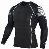 Wolf 3D Printed tshirt Compression Tights Men Fitness Running Shirt Gym Cycling Clothing - Dollarwoods
