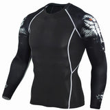 Wolf 3D Printed tshirt Compression Tights Men Fitness Running Shirt Gym Cycling Clothing - Dollarwoods