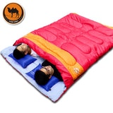 New practical double person sleeping bag outdoor camping Adult sleeping bag lover couple travel warm weather use sleeping bag - Dollarwoods