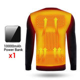 Winter Heated Underwear Fleece Lined Heating Thermal Underwear Set USB Electric Heated T-Shirts & Pants Battery Powered Ski Wear - Dollarwoods
