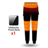 Winter Heated Underwear Fleece Lined Heating Thermal Underwear Set USB Electric Heated T-Shirts & Pants Battery Powered Ski Wear - Dollarwoods
