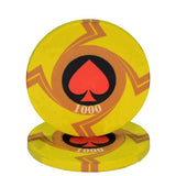 New  EPT Ceramic Texas Poker Chips Professional Casino European Poker Chips Set 10pcs/Lot - Dollarwoods