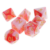 7Pcs Polyhedral Dice Double-Colors Polyhedral Game Dice for RPG Dungeons and Dragons DND RPG MTG D20 D12 D10 D8 D6 D4 Table Game - Dollarwoods
